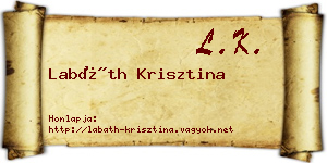 Labáth Krisztina névjegykártya