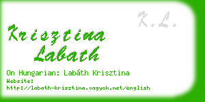 krisztina labath business card